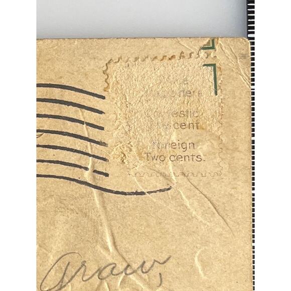 Antique 1909 Ephemera Embossed Posted Signed Postcard Lilies Floral Best Wishes - Picture 7 of 8